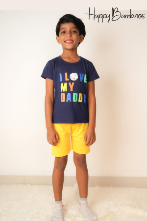 I LOVE MY DADDY T shirt & short suit