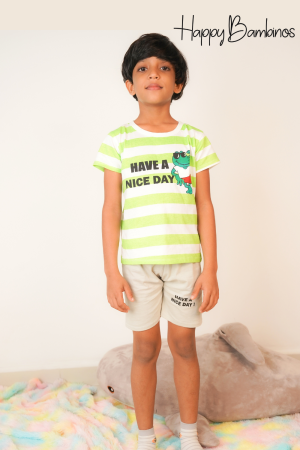 HAVE A NICE DAY T shirt and short suit